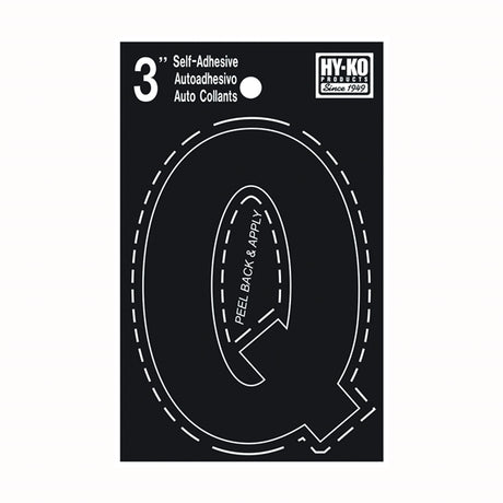 Hy-Ko Die-Cut Letter Black /  / Q