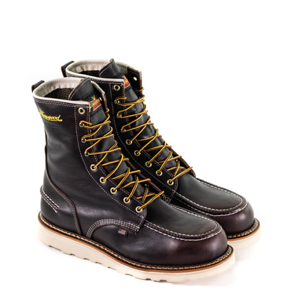 Thorogood Men's 1957 Series - Waterproof - 8" Briar Pitstop Safety Toe - Moc Toe Maxwear Wedge Boot Briar Pitstop