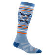 Darn Tough Women's Snowscape Over-the-Calf Lightweight with Cushion Ski & Snowboard Sock - Bluebird Bluebird