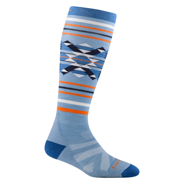 Darn Tough Women's Snowscape Over-the-Calf Lightweight with Cushion Ski & Snowboard Sock - Bluebird Bluebird