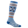 Darn Tough Women's Snowscape Over-the-Calf Lightweight with Cushion Ski & Snowboard Sock - Bluebird Bluebird