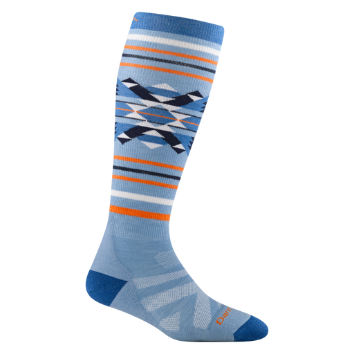 Darn Tough Women's Snowscape Over-the-Calf Lightweight with Cushion Ski & Snowboard Sock - Bluebird Bluebird