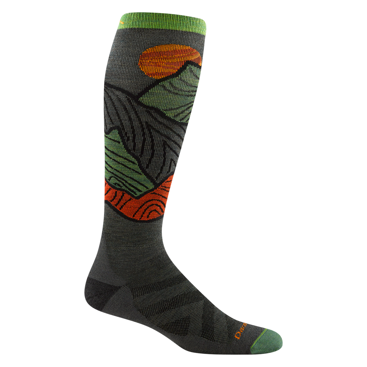 Darn Tough Men's Titan Over-the-Calf Lightweight with Cushion Ski & Snowboard Sock - Forest Forest