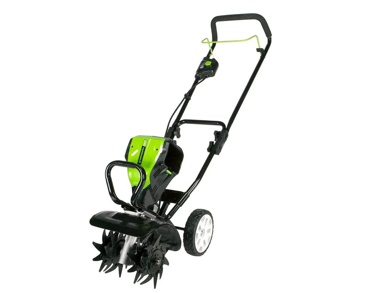 Greenworks 80V 10-inch Cordless Battery Cultivator / Tiller with Battery and Charger