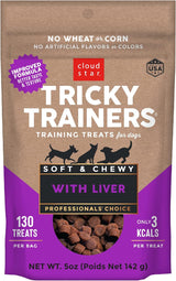 Cloudstar Tricky Trainers Soft & Chewy Dog Treats with Liver - 5oz & 14oz / Pork Liver