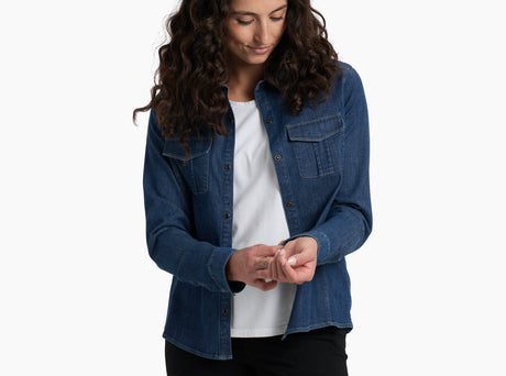 Kuhl Clothing Women's Josie Denim Shirt - Vintage Blue Vintage Blue