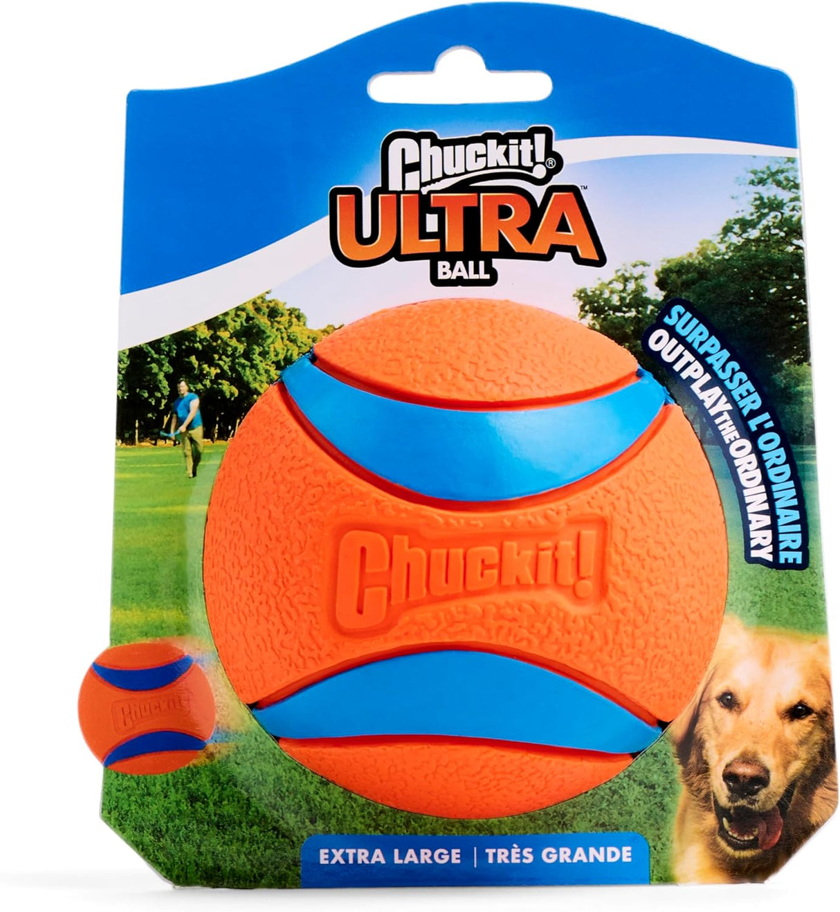 Chuckit! Ultra Ball Dog Toy - Medium / Large / X-Large Orange / Blue