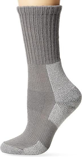 Thorlo Women's Maximum Cushion Trail Hiking Crew Sock Oyster Grey