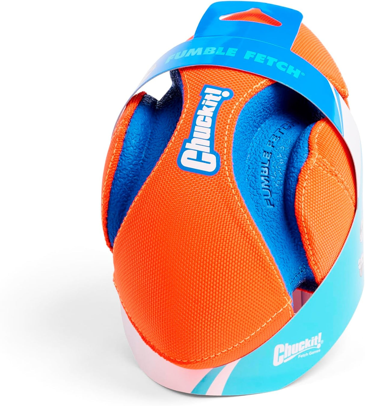 Chuckit! Fumble Fetch Football Dog Toy - Small Orange / Blue