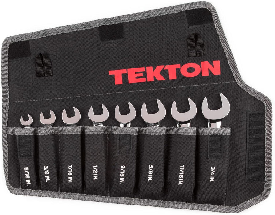 Tekton 8-Piece Stubby Combination Wrench Set (5/16-3/4 in.) 8-Piece