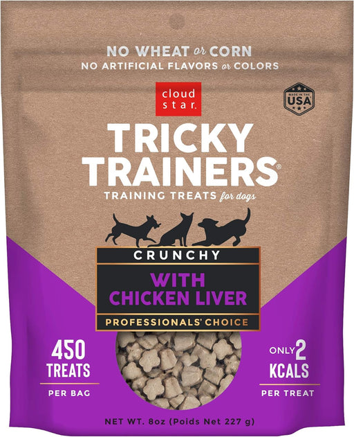 Cloudstar Tricky Trainers Crunchy Dog Treats with Chicken Liver - 8oz / Chicken Liver