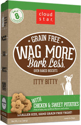 Cloudstar Wag More Bark Less Grain Free Itty Bitty Dog Biscuits (Chicken & Sweet Potatoes) - 7oz / Chicken & Sweet Potatoes
