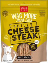 Cloudstar Wag More Bark Less Philly Cheesesteak Beef Jerky Dog Treats - 10oz / Beef