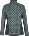 Kerrits Equestrian Apparel Up Tempo Fleece Tech Long Sleeve Top - Print Spruce Bit of Frost