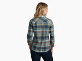 Kuhl Clothing Women's Tess Flannel Long-Sleeve - Mineral Blue