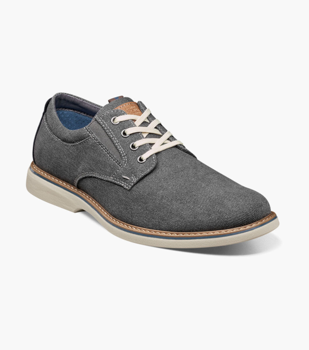 Nunn Bush Otto Canvas Plain Toe Oxford Gunmetal / M (D- Medium)