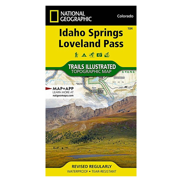 National Geographic Maps Idaho Springs, Loveland Pass Map