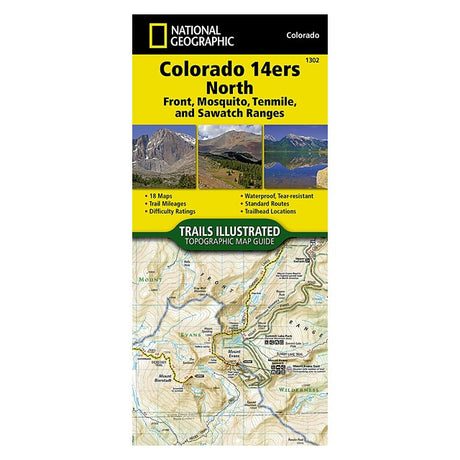 National Geographic Maps Colorado 14ers North Topographic Map Guide