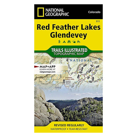 National Geographic Maps Red Feather Lakes, Glendevey Map