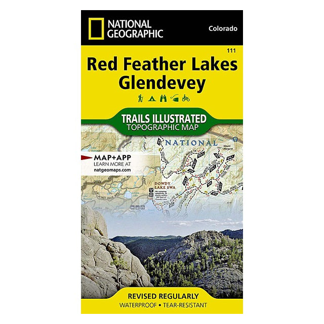 National Geographic Maps Red Feather Lakes, Glendevey Map