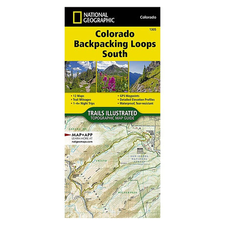 National Geographic Maps Colorado Backpack Loops South Map