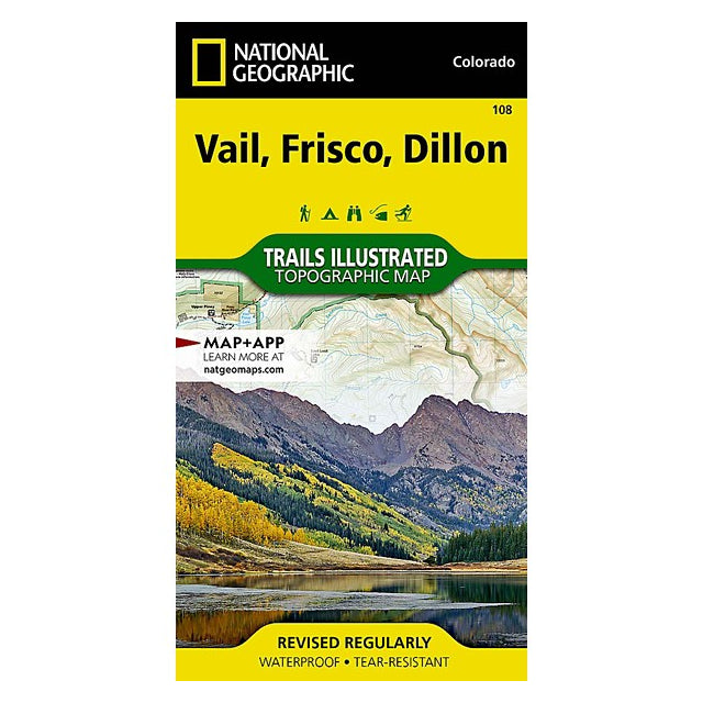 National Geographic Maps Vail, Frisco, Dillon Map