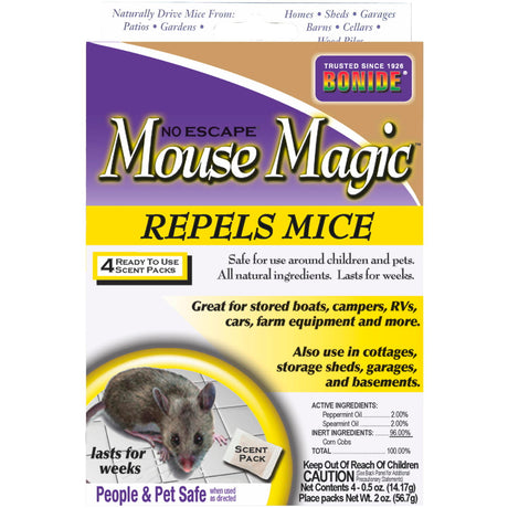 Bonide Mouse Magic Ready-to-Use Scent Packs - 4 Count