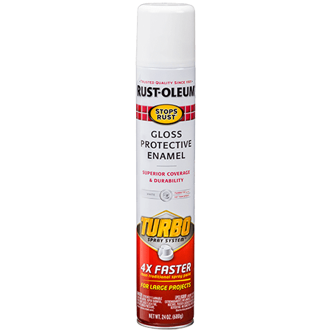 Rustoleum Stops Rust Gloss Protective Enamel with Turbo Spray System - White White / Gloss