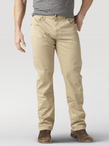 Men's Wrangler Retro Slim Fit Straight Leg Pant In Fawn Fawn