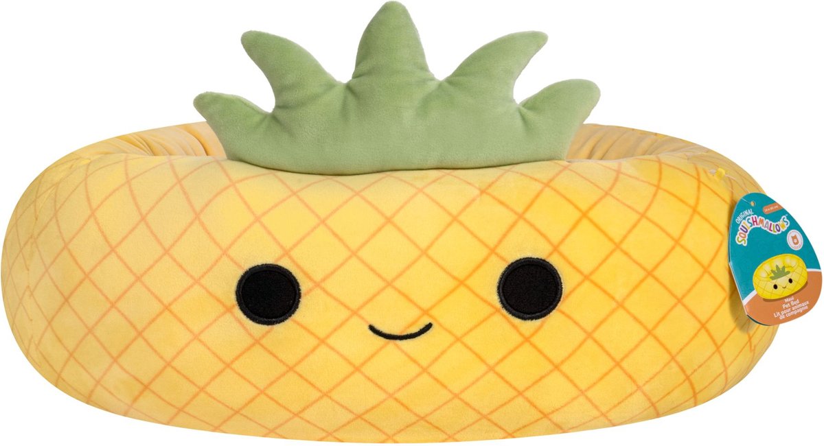 Squishmallows Maui The Pineapple Pet Bed - Medium / Large Yellow