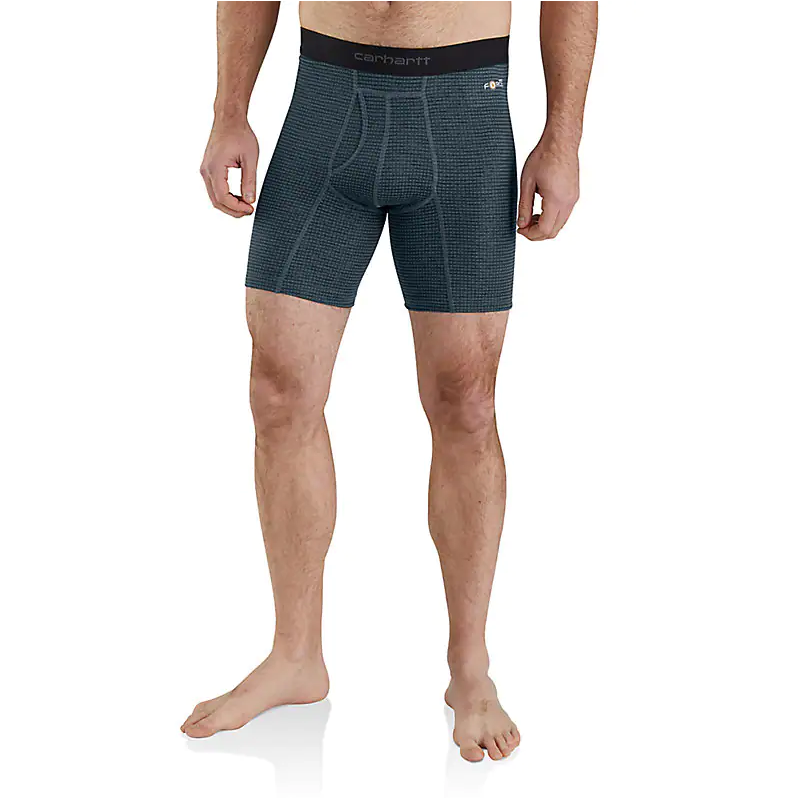 Carhartt Base Force 8in Tech Boxer Brief Navy grid