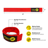 Wrap It 9-inch Quick-Straps 4 Pack - Red