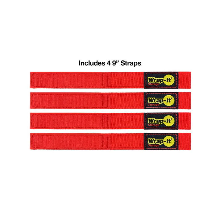 Wrap It 9-inch Quick-Straps 4 Pack - Red