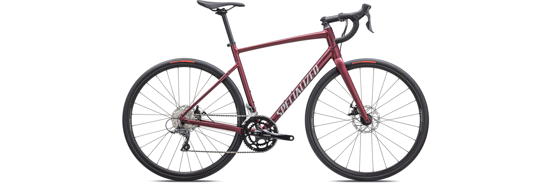 SPECIALIZED Allez E5 Disc Bike, 56cm Satin Maroon/Silver Dust/Flo SPECIALIZED Allez E5 Disc Bike, 56cm Satin Maroon/Silver Dust/Flo