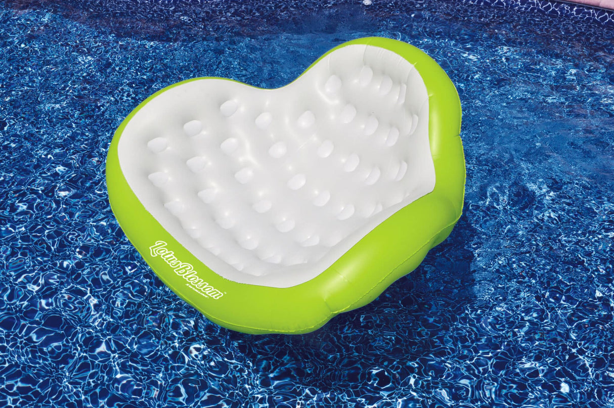 Swimline Lotus Blossom Double Comfort Floating Lounge White/green