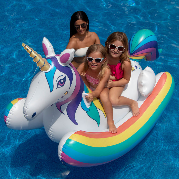 Swimline Unicorn Inflatable Rocker Float