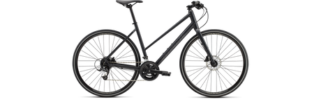 SPECIALIZED Sirrus 2.0 Step-Through Bike, XS Satin Cast Black/Gloss Black/Satin Black Reflective Black reflective