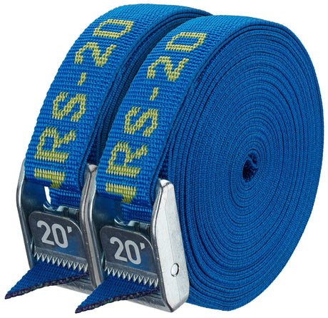 Northwest River Supp Nrs 1` Hd Tie-down Straps Iconicblue 20ftpair Iconicblue