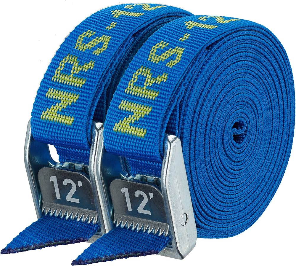 Northwest River Supp Nrs 1` Hd Tie-down Straps Iconicblue 12ftpair Iconicblue