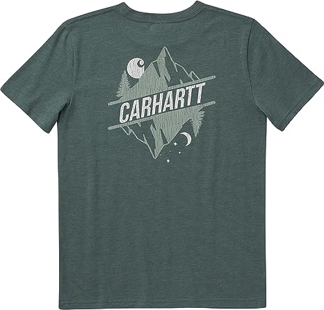 Carhartt Boy's Short-sleeve Wilderness T-shirt ilver pine hthr / S