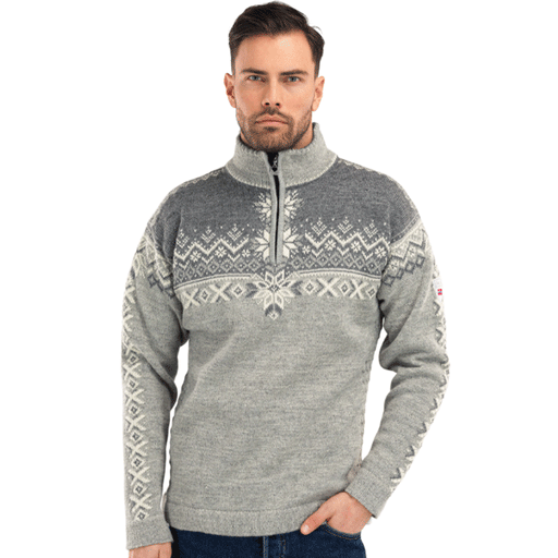 Dale of Norway Men’s 140th Anniversary Sweater Light Charcoal/Smoke Off White