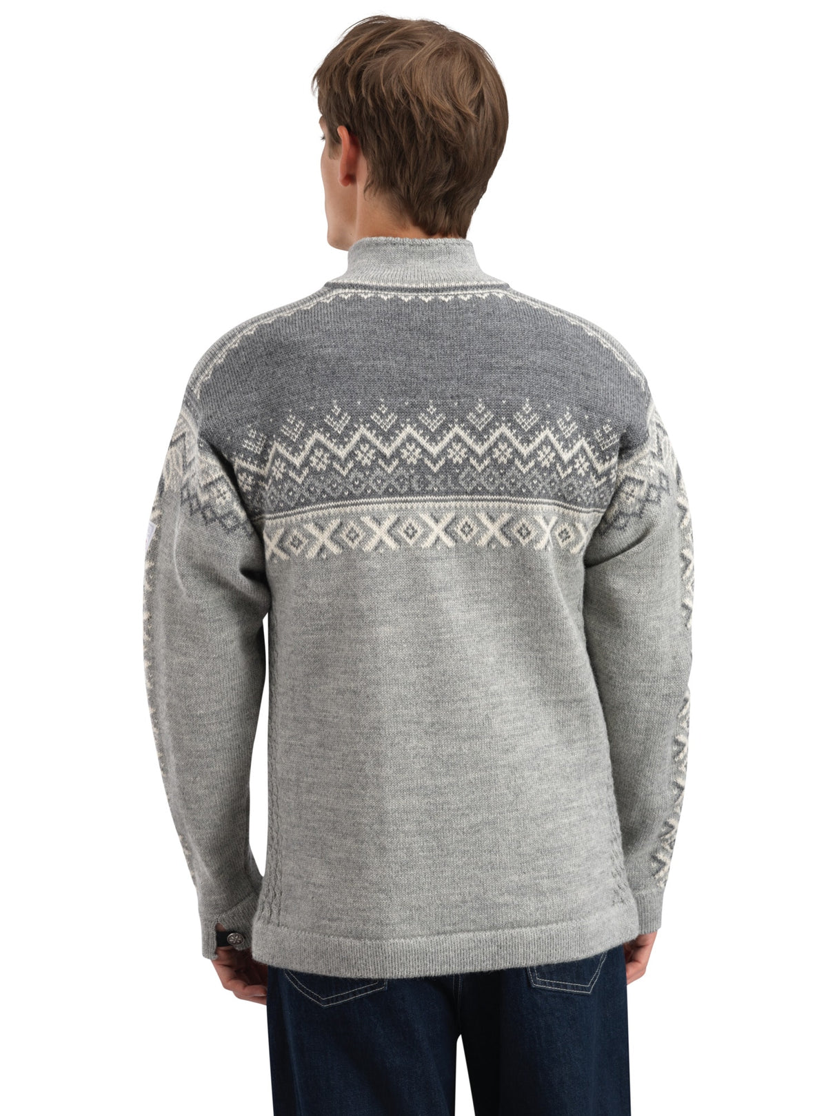 Dale Of Norway Mens 140th Anniversary Sweater Ltcharcoalsmkoffwht