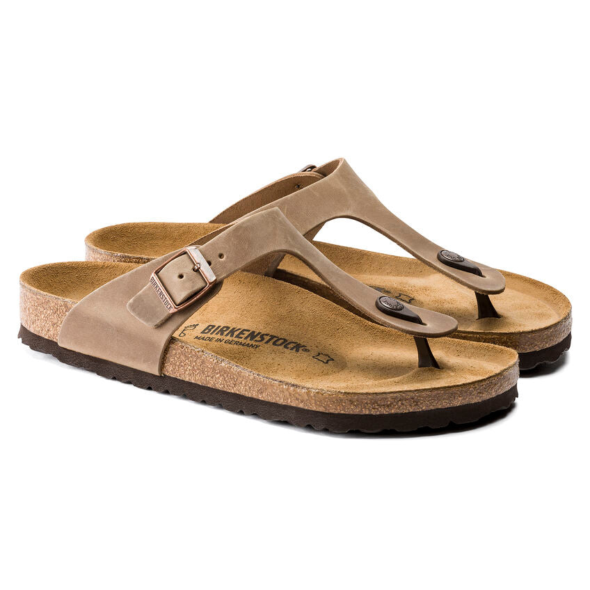 Birkenstock Gizeh Oiled Leather Sandal Tobacco