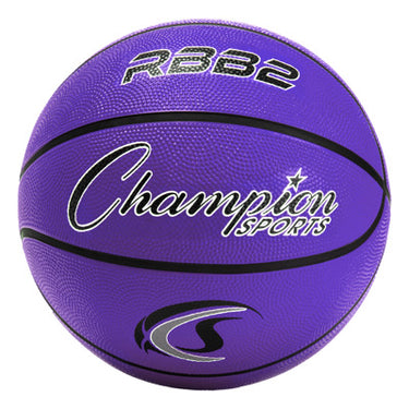 CHAMPION SPORTS Junior Size 5 Rubber Basketball, Purple Purple