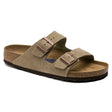 Birkenstock Arizona Suede Soft Footbed Sandal Taupe