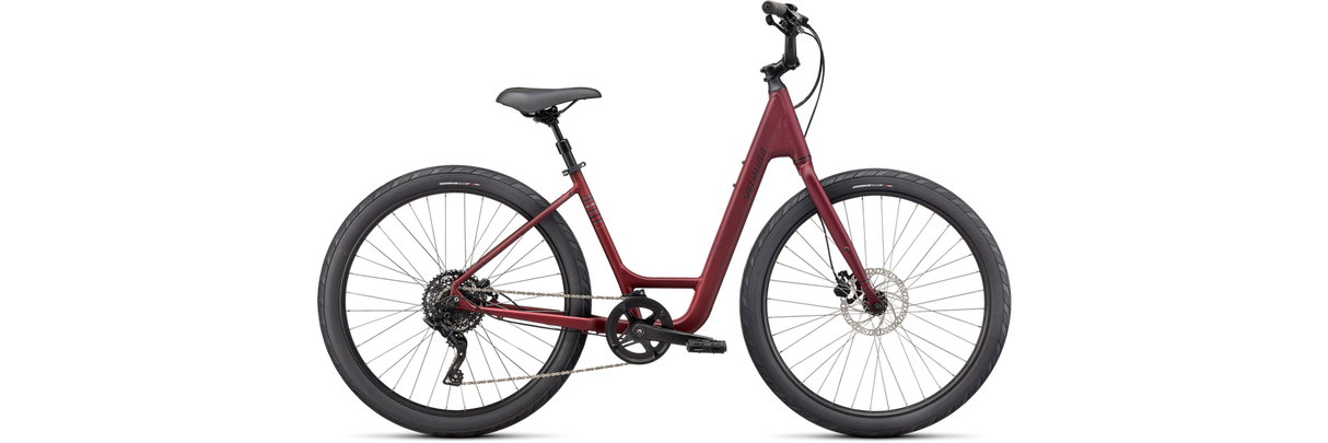 SPECIALIZED Roll 3.0 Low Entry Bike, M Satin Maroon/Charcoal/Black Reflective rn/char/blk / M