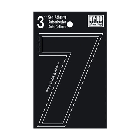 Hy-Ko Die-Cut Number Black /  / 7