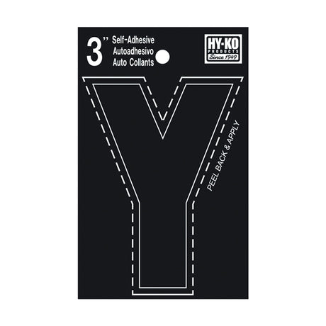 Hy-Ko Die-Cut Letter Black /  / Y