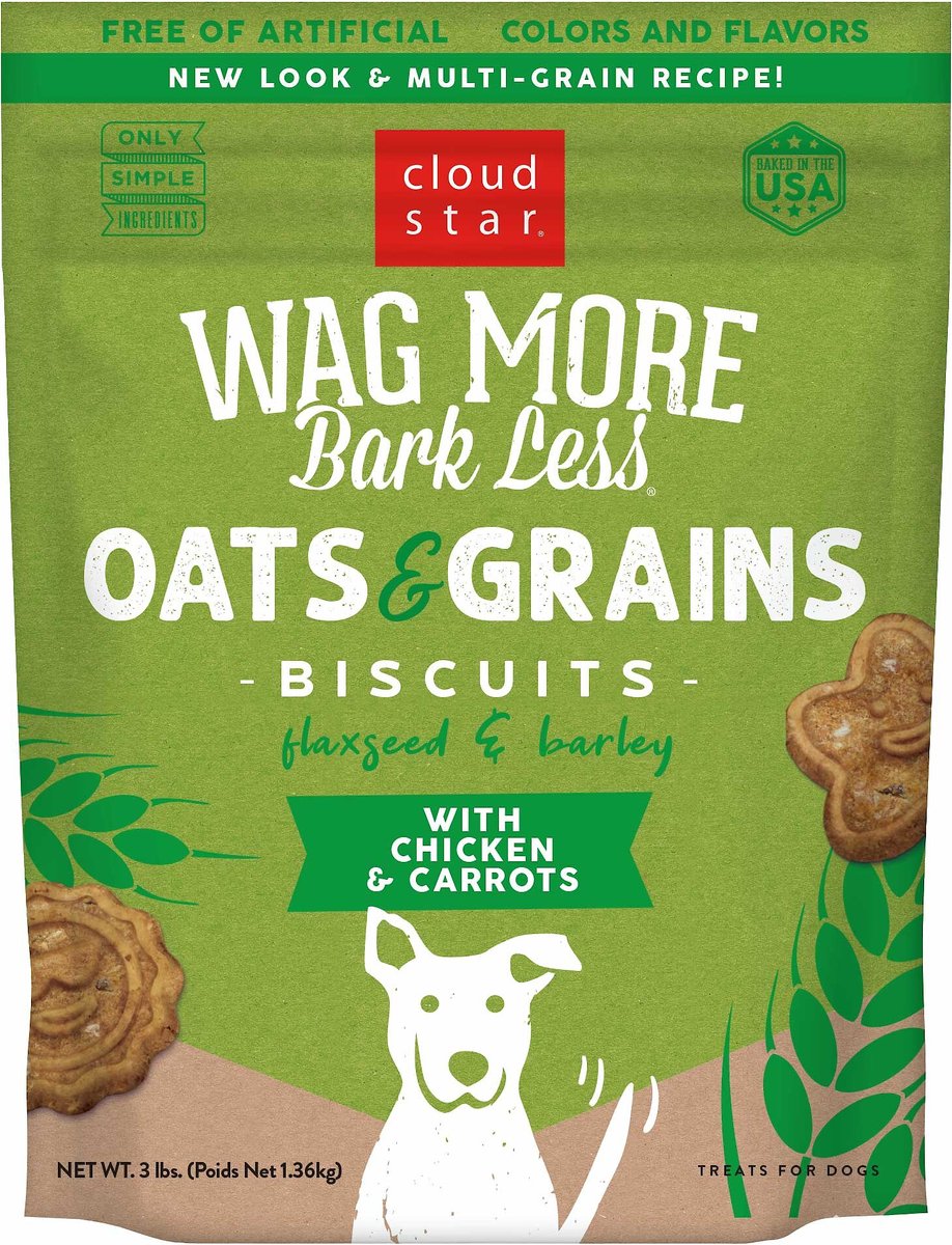 Cloudstar Wag More Bark Less Oven Baked Dog Biscuits (Chicken & Carrots) - 3lbs / Chicken & Carrots