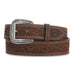 Ariat Mens Filigree Tooled Double Stitch Leather Belt - Brown Brown / 30